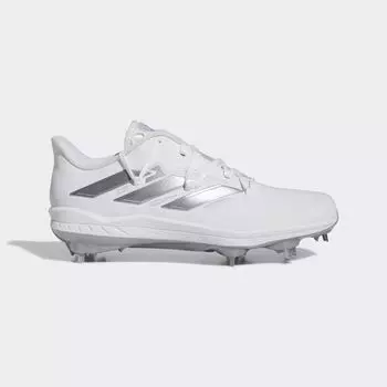 Бутсы Adizero Afterburner 9 Adidas, цвет Cloud White/Silver Metallic/Cloud White