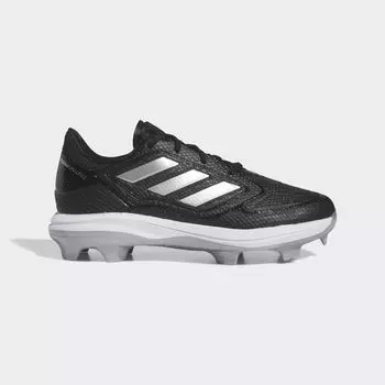 Бутсы Adizero PureHustle 3 из ТПУ Adidas, цвет Core Black/Silver Metallic/Silver Metallic