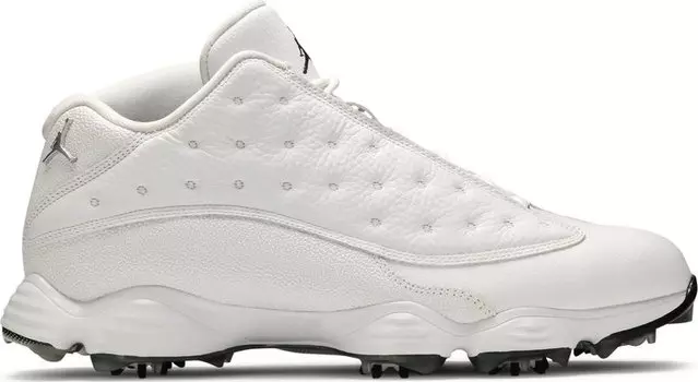Бутсы Air Jordan 13 Golf White Metallic, белый