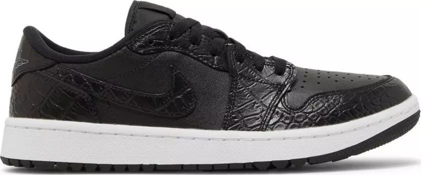Бутсы Air Jordan 1 Low Golf Black Crocodile, черный