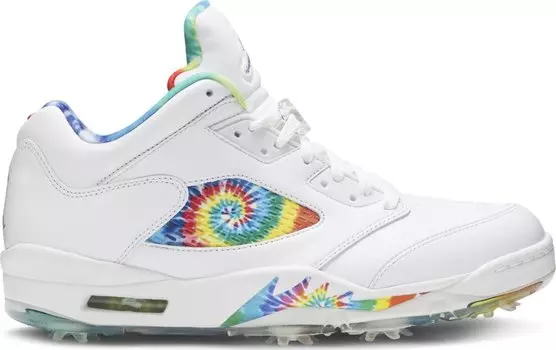 Бутсы Air Jordan 5 Low Golf Peace, Love, and Golf, белый