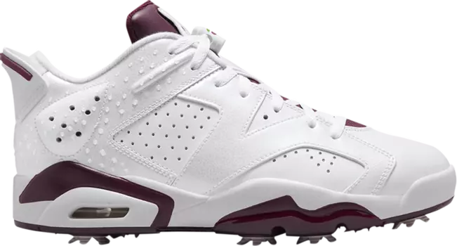Бутсы Air Jordan 6 Retro Low Golf NRG Bordeaux, белый