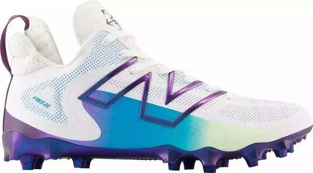 Бутсы для лакросса New Balance FreezeLX V4 Unity, белый/фиолетовый