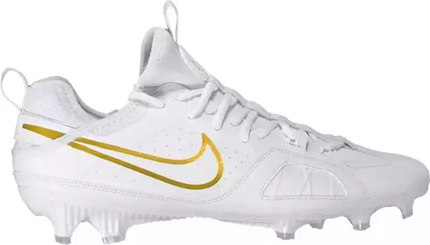 Бутсы для лакросса Nike Alpha Huarache 9 Varsity LAX, белый/золотой