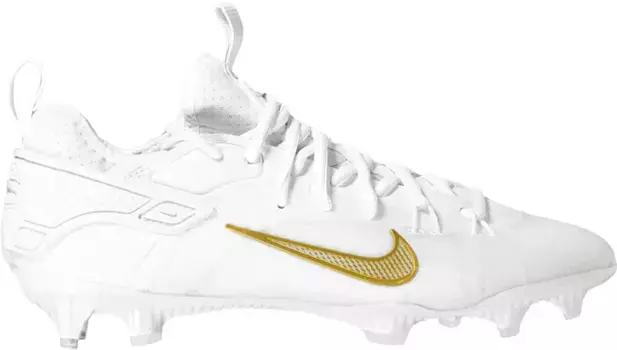 Бутсы для лакросса Nike Alpha Huarache 9 Elite, белый/золотой