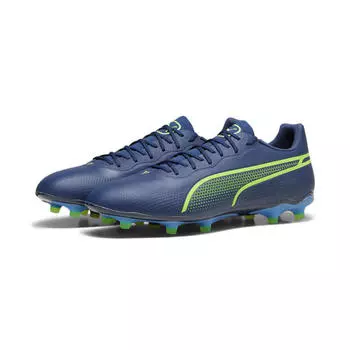 Бутсы футбольные взрослые KING PRO FG/AG PUMA Permanent Blue Pro Green Ultra