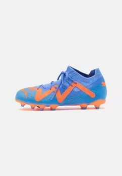 Бутсы FUTURE MATCH FG/AG JR UNISEX Puma, цвет blue glimmer/white/ultra orange