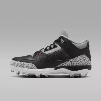 Бутсы Jordan 3 Mid TD, цвет Black/Cement Grey/White/Fire Red