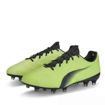 Бутсы мужские King Platinum 21 vgn fg/ag зеленые Puma, желтый