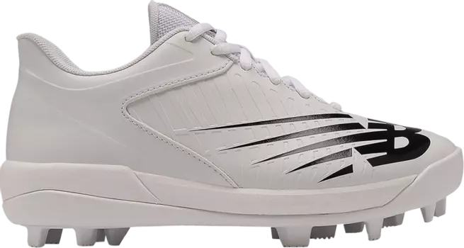 Бутсы New Balance 4040v6 Big Kid 'Rubber Molded - White Black', белый