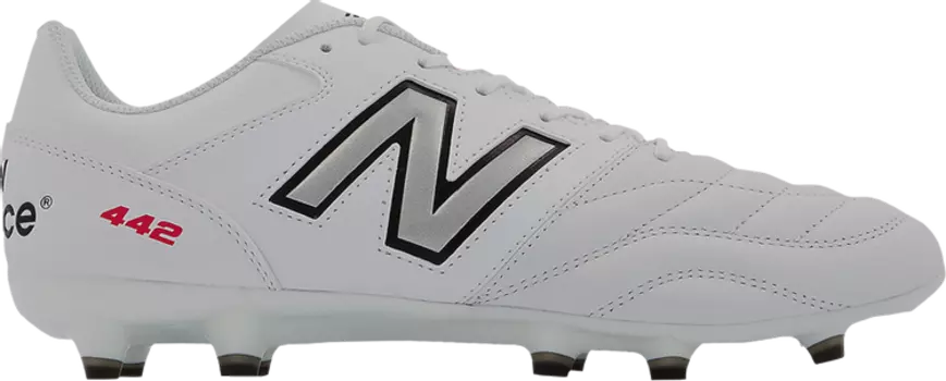 Бутсы New Balance 442v2 Team FG 2E Wide 'White Black', белый