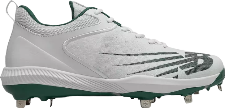 Бутсы New Balance FuelCell 4040 v6 Metal 'White Team Forest Green', белый