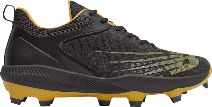 Бутсы New Balance FuelCell 4040 v6 Molded 'Black Yellow', черный
