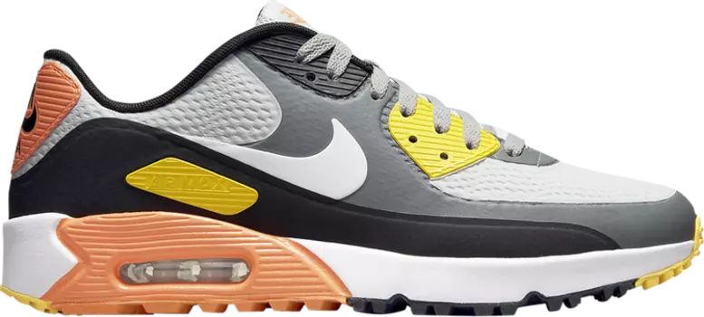 Кроссовки Nike Air Max 90 Golf, серый, черный, оранжевый