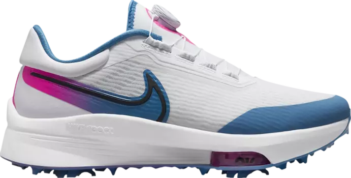 Бутсы Nike Air Zoom Infinity Tour NEXT% Boa Wide 'White Aurora Blue Pink Blast', белый