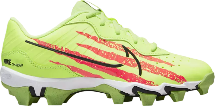 Бутсы Nike Alpha Huarache 4 Keystone GS 'Ghost Green Bright Crimson', зеленый