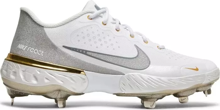 Бутсы Nike Alpha Huarache Elite 3 Low 'White Metallic Silver', белый