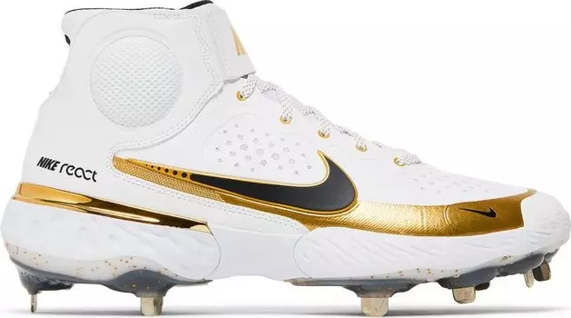Бутсы Nike Alpha Huarache Elite 3 Mid 'White Metallic Gold', белый