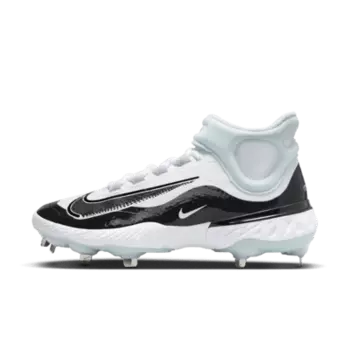 Бутсы Nike Alpha Huarache Elite 4 Mid, цвет White/Blue Tint/Pure Platinum/Black