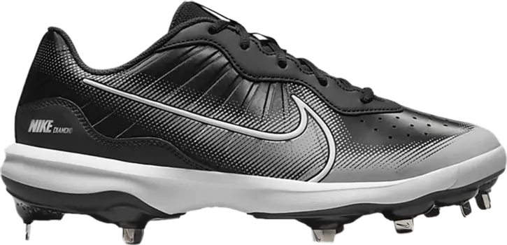 Бутсы Nike Alpha Huarache Varsity 4 Low 'Black Dark Smoke Grey', черный
