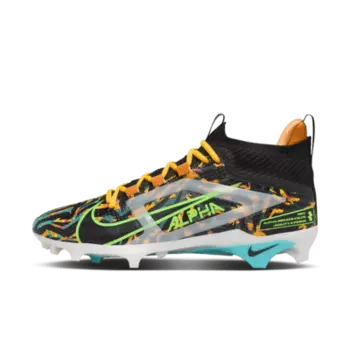 Бутсы Nike Alpha Menace 4 Elite "Travis Kelce" Football Cleats, цвет Black/Sail/Dusty Cactus/Green Strike