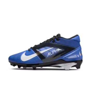 Бутсы Nike Alpha Menace 4 Pro Football Cleats, цвет Hyper Royal/Metallic Silver/Midnight Navy/White
