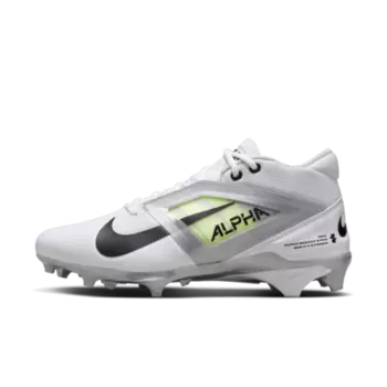 Бутсы Nike Alpha Menace 4 Pro Football Cleats, цвет White/Metallic Silver/Photon Dust/Black