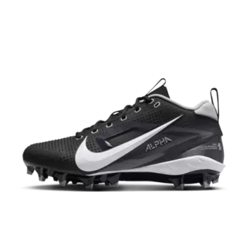 Бутсы Nike Alpha Menace 4 Varsity Football Cleats, цвет Black/Light Smoke Grey/Metallic Silver/White