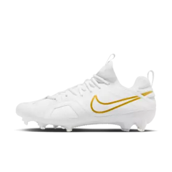 Бутсы Nike Huarache 9 Varsity LAX Lacrosse Cleats, цвет White/White/Metallic Vivid Gold
