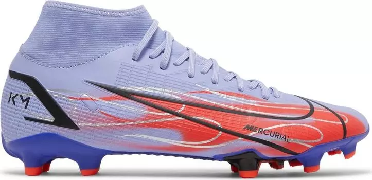 Бутсы Nike Kylian Mbapp x Mercurial Superfly 8 Academy MG 'Flames', фиолетовый