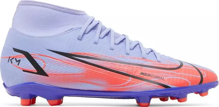 Бутсы Nike Kylian Mbapp x Mercurial Superfly 8 Club MG 'Flames', фиолетовый