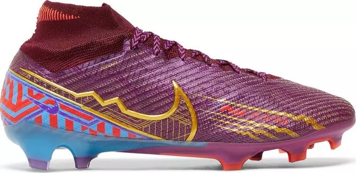 Бутсы Nike Kylian Mbapp x Zoom Mercurial Superfly 9 Elite FG 'Dark Beetroot Metallic Vivid Gold', фиолетовый