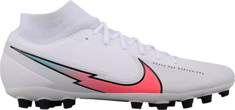 Бутсы Nike Mercurial Superfly 7 Academy AG 'White Flash Crimson', белый