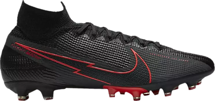 Бутсы Nike Mercurial Superfly 7 Elite AG Pro 'Black Chile Red', черный