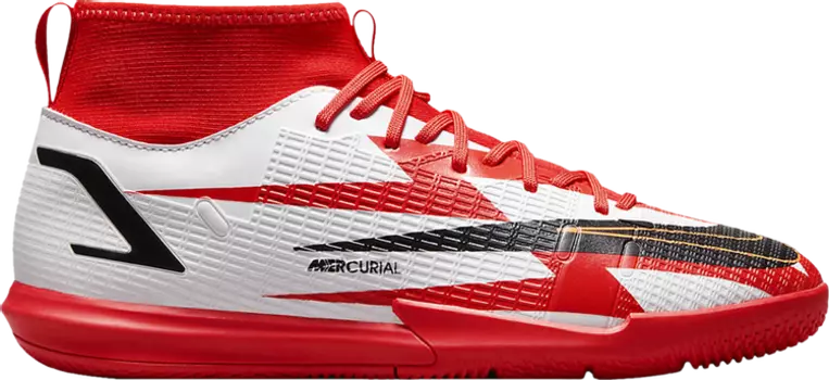 Бутсы Nike Mercurial Superfly 8 Academy CR7 IC GS 'Chile Red', красный