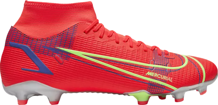 Бутсы Nike Mercurial Superfly 8 Academy MG 'Bright Crimson Indigo Burst', оранжевый