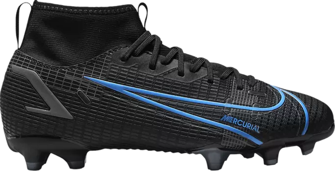 Бутсы Nike Mercurial Superfly 8 Academy MG GS 'Black Photo Blue', черный