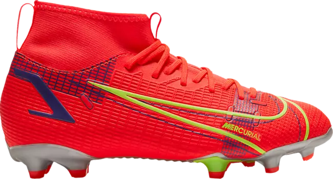 Бутсы Nike Mercurial Superfly 8 Academy MG GS 'Bright Crimson Indigo Burst', оранжевый