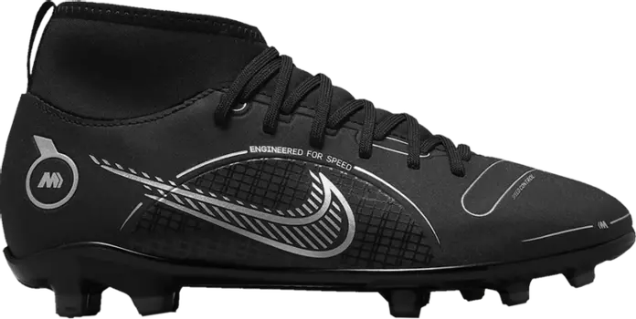 Бутсы Nike Mercurial Superfly 8 Club MG GS 'Black Metallic Silver', черный