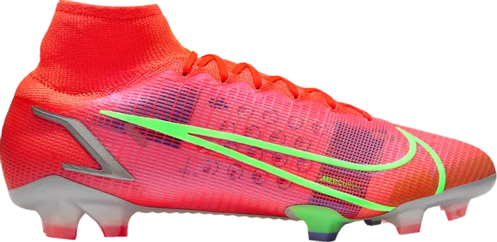 Бутсы Nike Mercurial Superfly 8 Elite FG 'Bright Crimson Indigo Burst', оранжевый