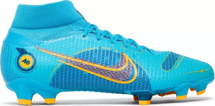 Бутсы Nike Mercurial Superfly 8 Pro FG 'Chlorine Blue Laser Orange', синий