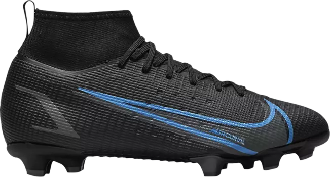 Бутсы Nike Mercurial Superfly 8 Pro FG GS 'Black Photo Blue', черный