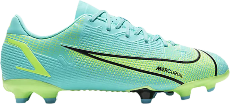 Бутсы Nike Mercurial Vapor 14 Academy FG MG GS 'Dynamic Turquoise Lime Glow', синий