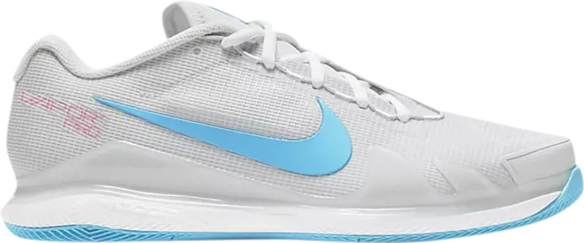 Бутсы Nike NikeCourt Air Zoom Vapor Pro 'Photon Dust Chlorine Blue', серый
