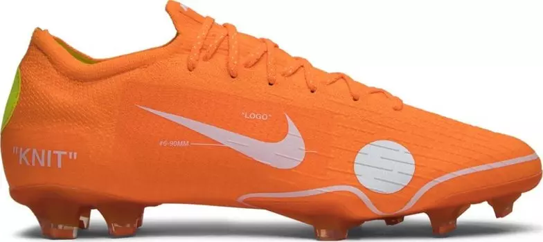 Бутсы Nike Off-White x Mercurial Vapor 360 'Orange', оранжевый