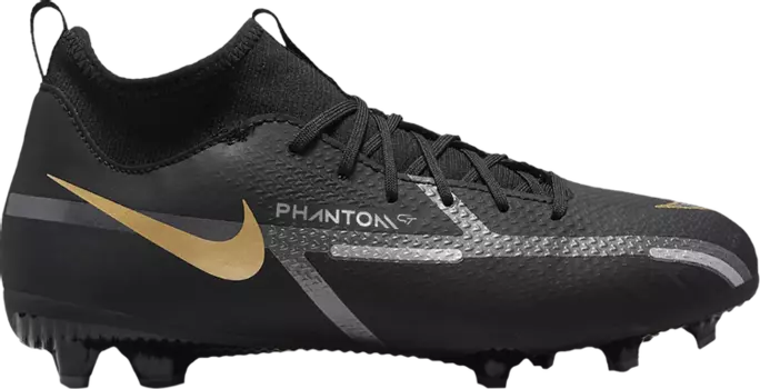 Бутсы Nike Phantom GT2 Academy DF MG GS 'Black Metallic Gold', черный