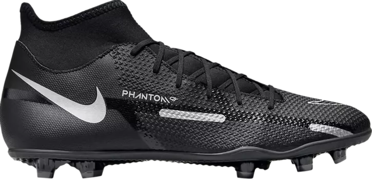 Бутсы Nike Phantom GT2 Club DF MG 'Black Metallic Silver', черный