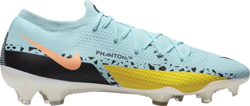 Бутсы Nike Phantom GT2 Pro FG 'Glacier Ice Yellow Strike', зеленый