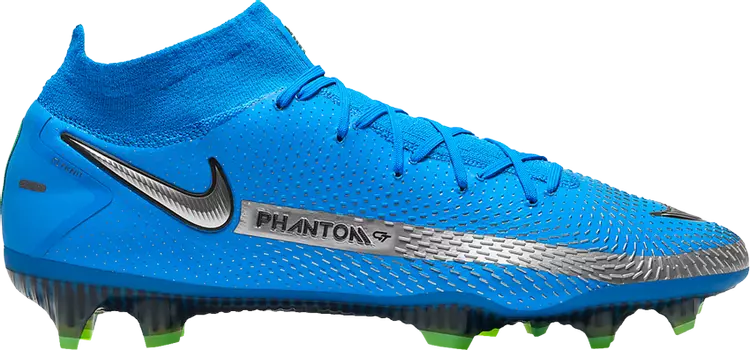 Бутсы Nike Phantom GT Elite DF FG 'Photo Blue Metallic Silver', синий