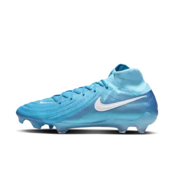Бутсы Nike Phantom Luna 2 Elite FG High-Top Soccer Cleats, цвет Blue Fury/White